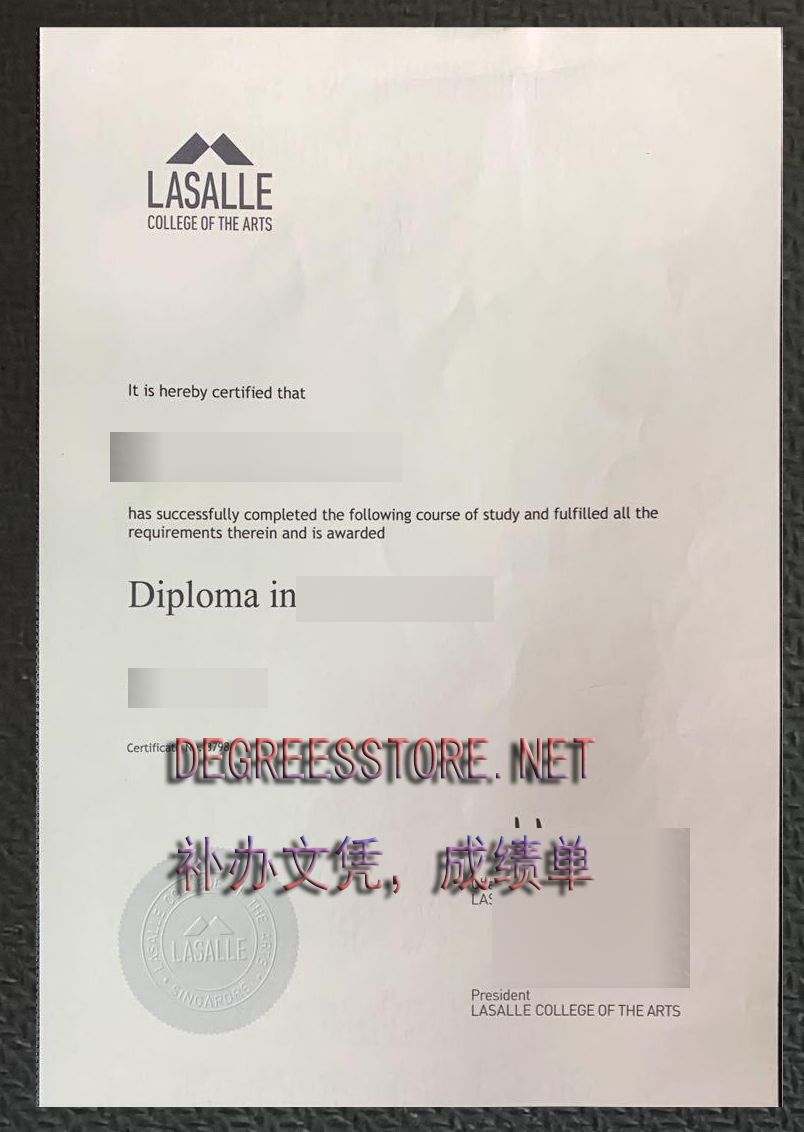拉萨尔艺术学院文凭, LASALLE diploma