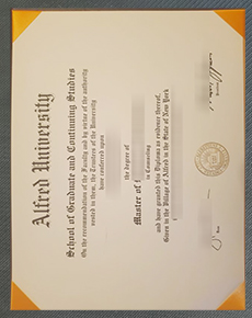 Alfred University diploma