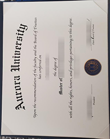 Aurora University diploma certificate