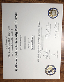 CSUSM diploma certificate