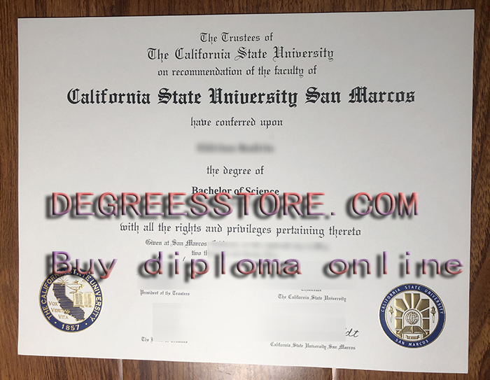 CSUSM diploma certificate 