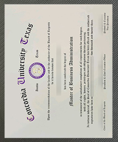 Concordia University Texas diploma