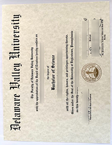 Delaware Valley University diploma certificate