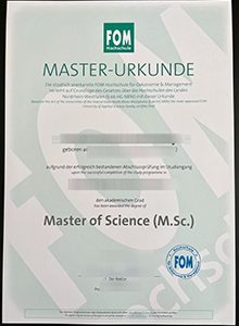 FOM Hochschule Urkunde Sample