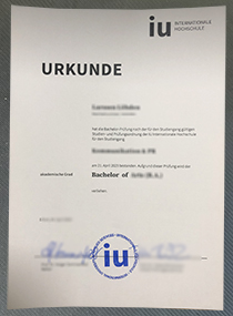 IU Internationale Hochschule Urkunde