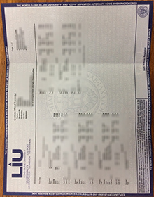 Long Island University transcript sample