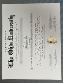 Ohio University diploma certificate