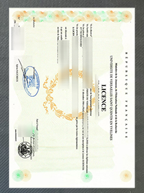 UVSQ diploma certificate