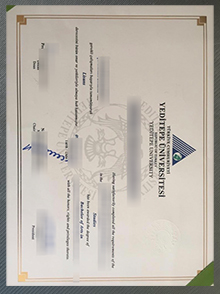 Yeditepe Üniversitesi diploma