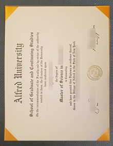 Alfred University diploma