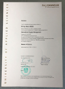 FH Joanneum diploma certificate