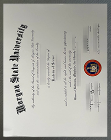 Morgan State University diploma certificate