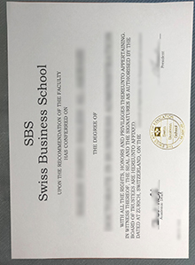 SBS Swiss Business School diploma
