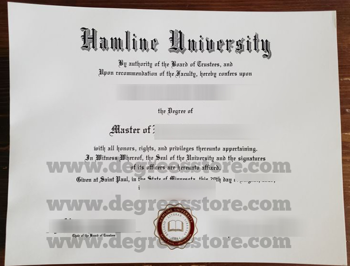 Hamline University diploma