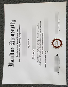 Hamline University diploma certificate