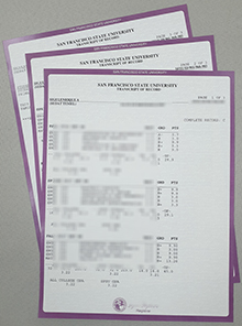 SFSU transcript