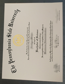 Pennsylvania State University diploma