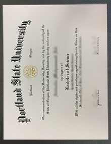 Portland State University diploma certificate