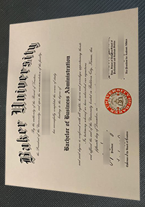 贝克大学文凭，Baker University diploma certificate