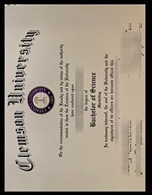 Clemson University diploma