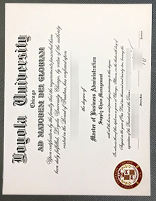Loyola University Chicago diploma certificate