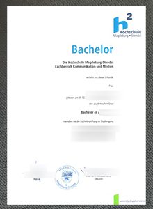 Hochschule Magdeburg-Stendal degree certificate