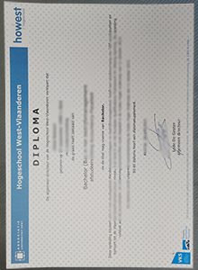 Hogeschool West-Vlaanderen degree certificate