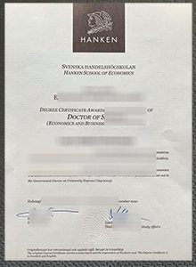 Svenska handelshögskolan degree certificate