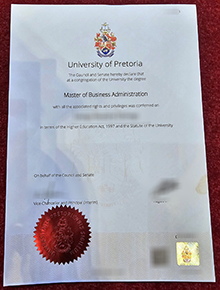 University of Pretoria degree certificate