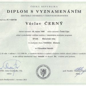 Jihočeská univerzita v Českých Budějovicích diplom sample