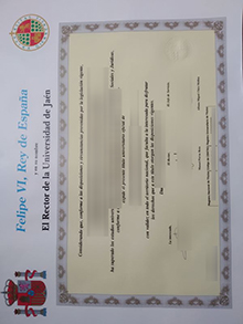 Universidad de Jaén diploma sample