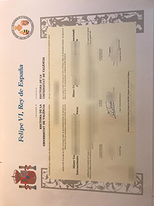 Universitat de València diploma sample