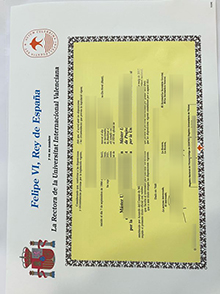 Valencian International University diploma