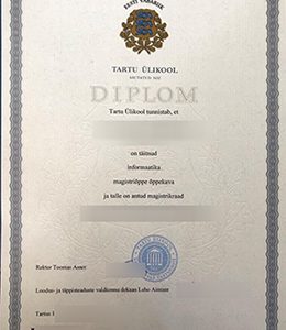 Tartu Ülikool diploma sample