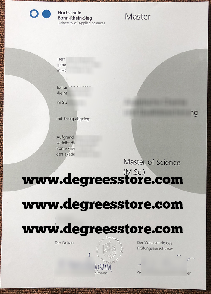 Hochschule Bonn-Rhein-Sieg Urkunde