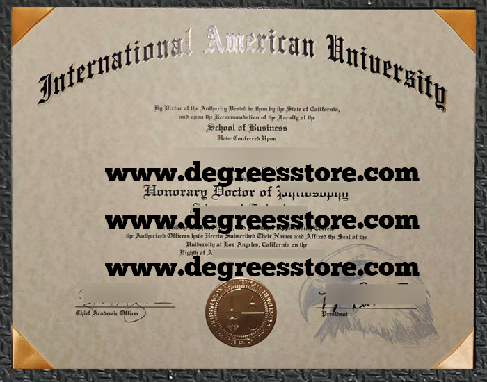 International American University (IAU) diploma