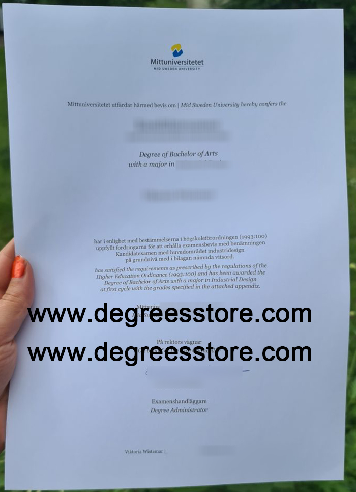 Mittuniversitetet Degree Certificate