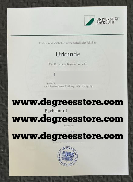 Universität Bayreuth Urkunde