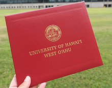 University of Hawai'i – West O'ahu diploma cover sample
