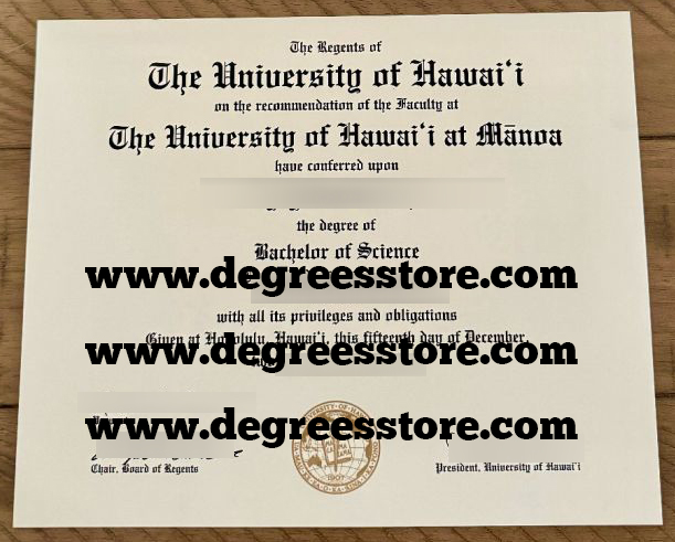 University of Hawaiʻi at Mānoa diploma