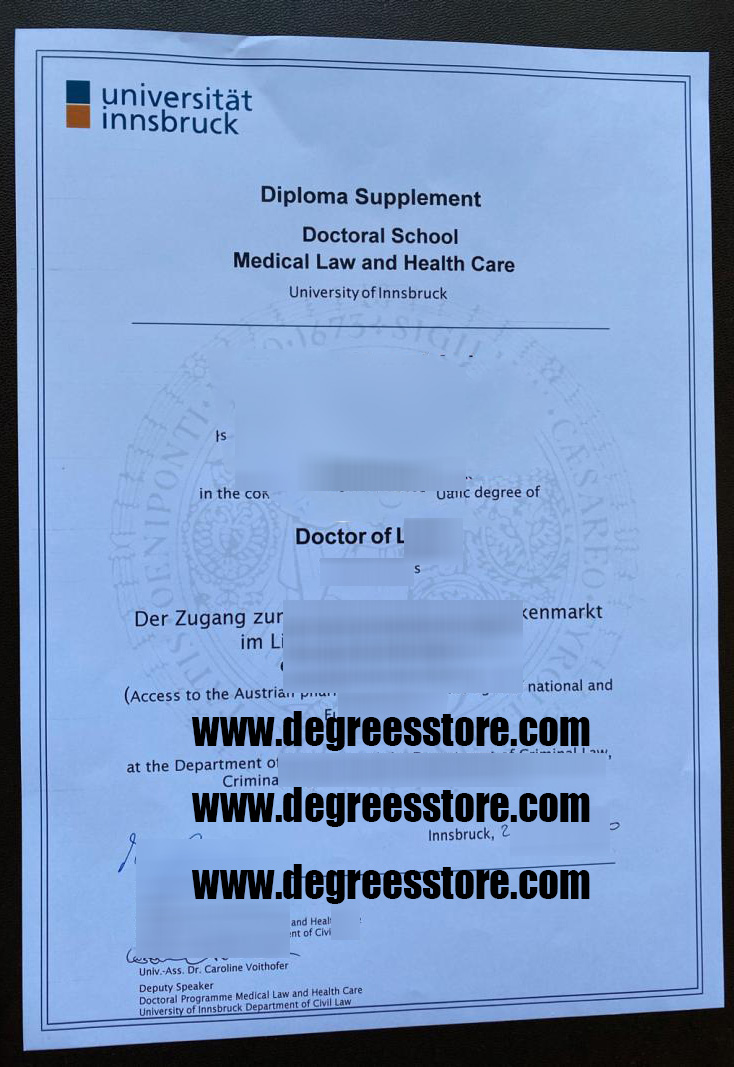 University of Innsbruck diploma