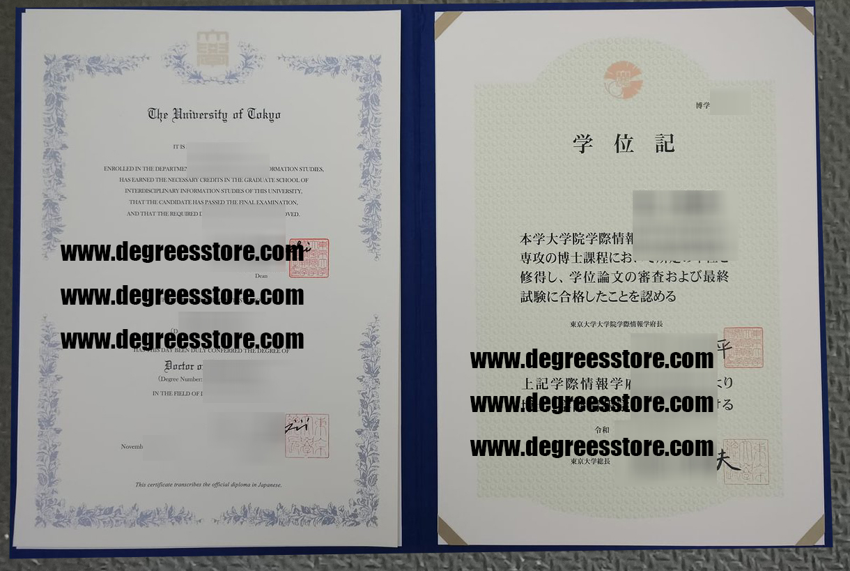 University of Tokyo degree, 東京大学学位文凭