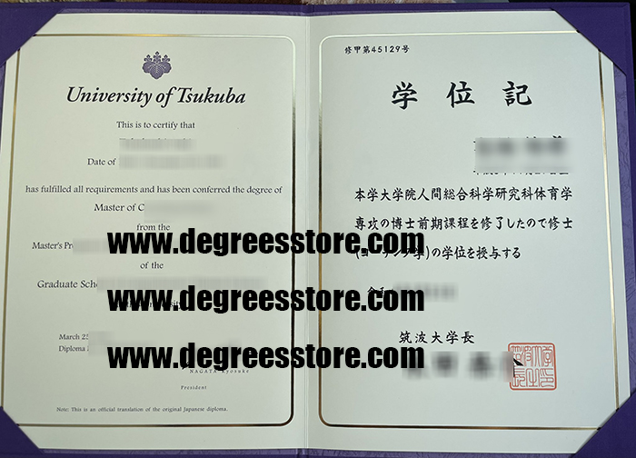 University of Tsukuba diploma