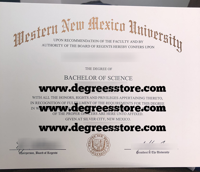 Western New Mexico University diploma
