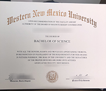 Western New Mexico University diploma sample