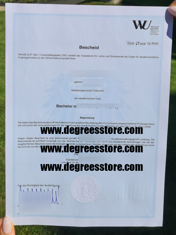Wirtschaftsuniversität Wien bescheid