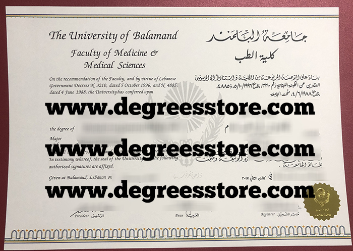 University of Balamand Degree