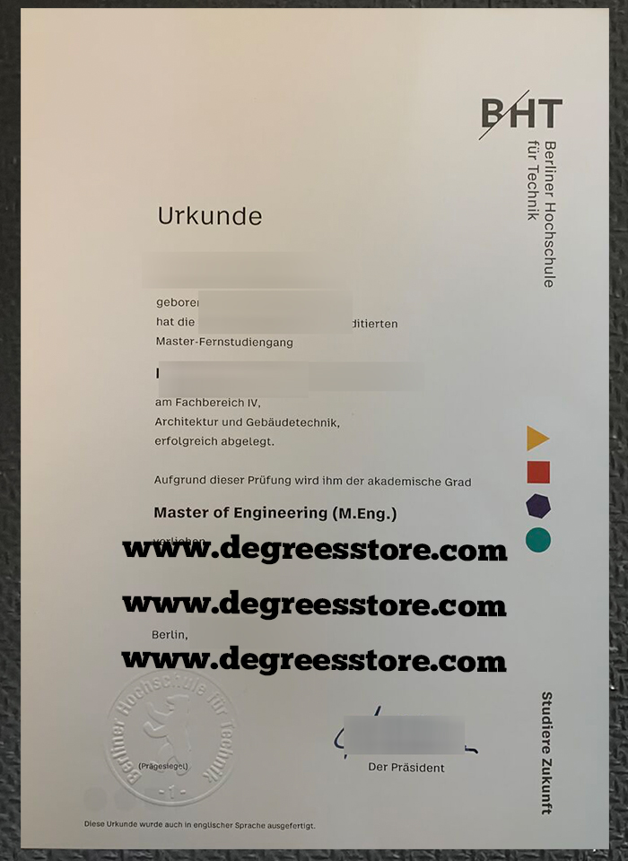 Berliner Hochschule Für Technik Urkunde