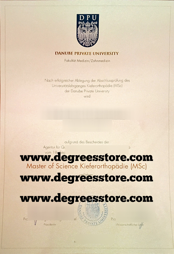 Danube Private University degree