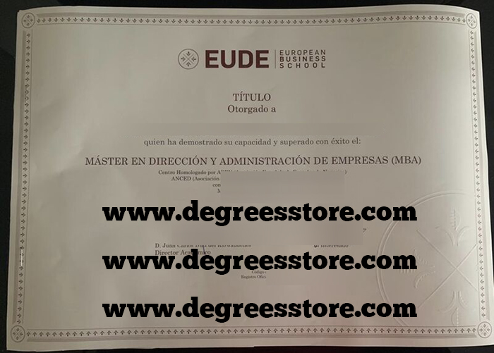 EUDE Business School diploma